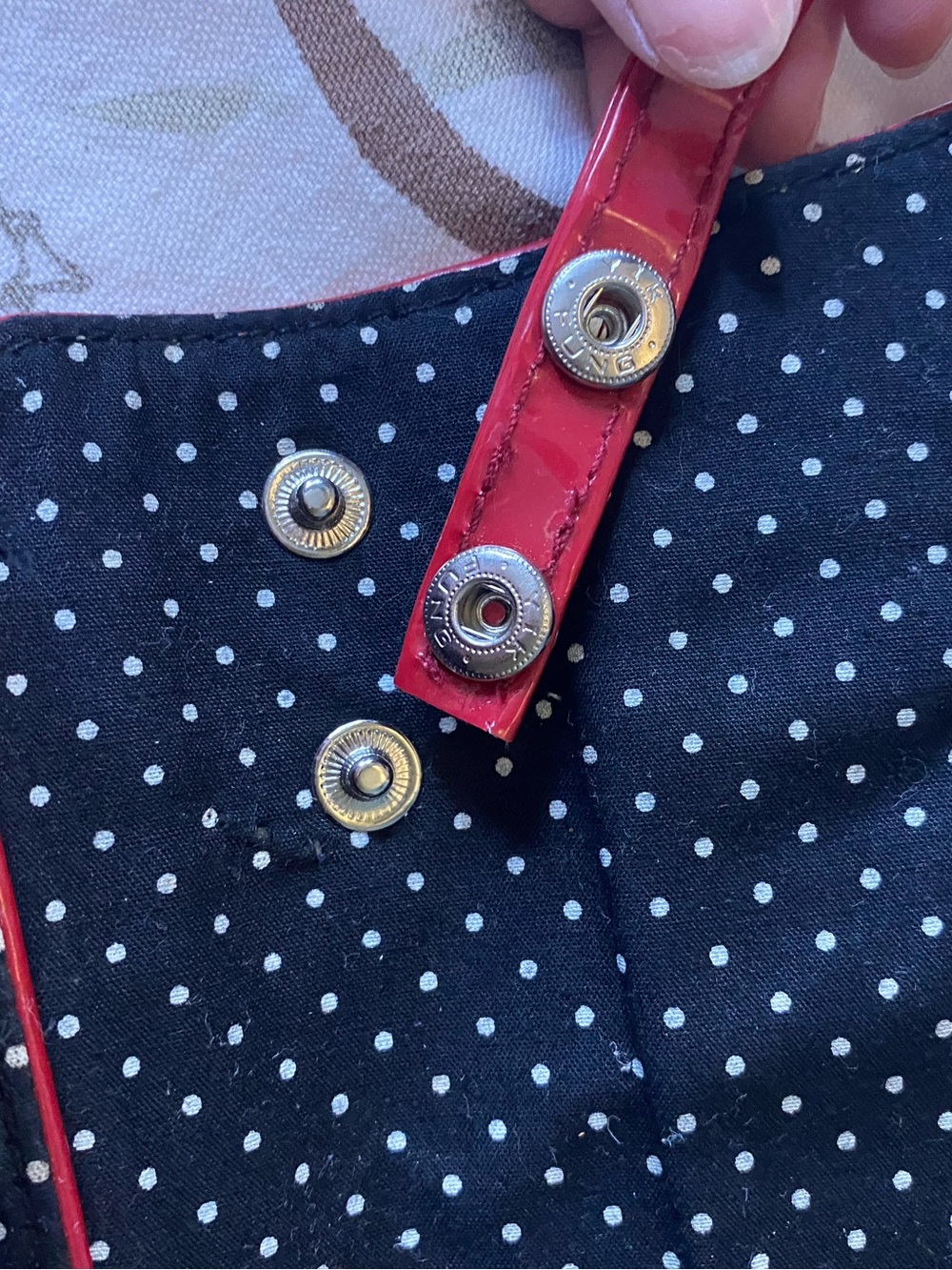 Vintage Y2K Spring red pleather shoulder/ clutch bag with polka dots❤️ - Picture 12 of 15